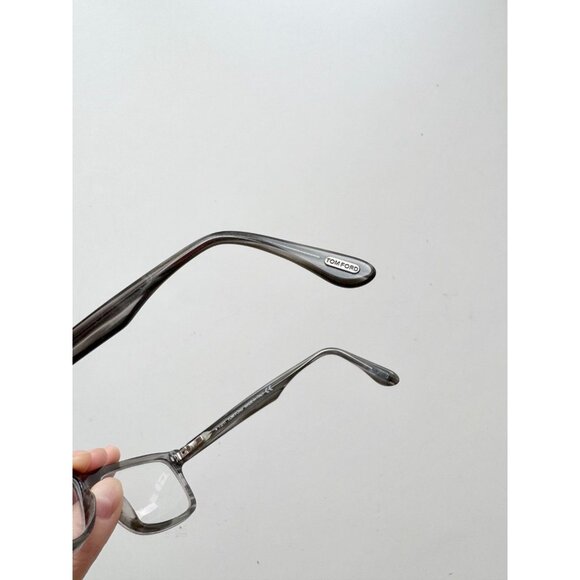TOM FORD TF5146 Grey Acetate Plastic Full Frame Rectangle Eyeglasses Glasses - Picture 9 of 16